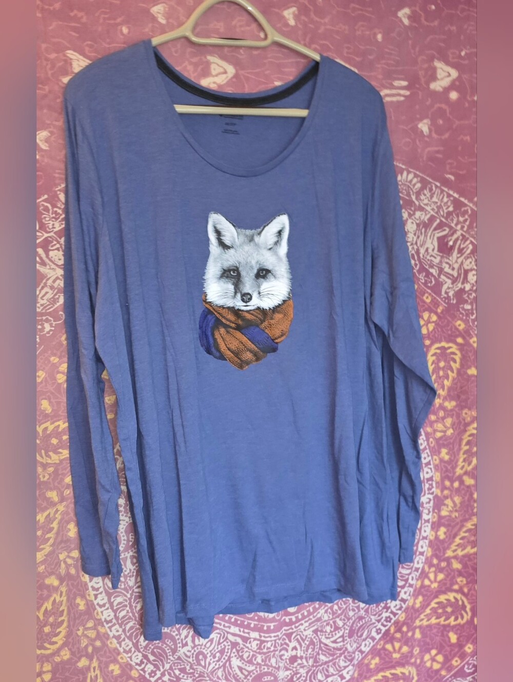 Women's Columbia Fox In A Scarf Graphic Top 3x/ Purple